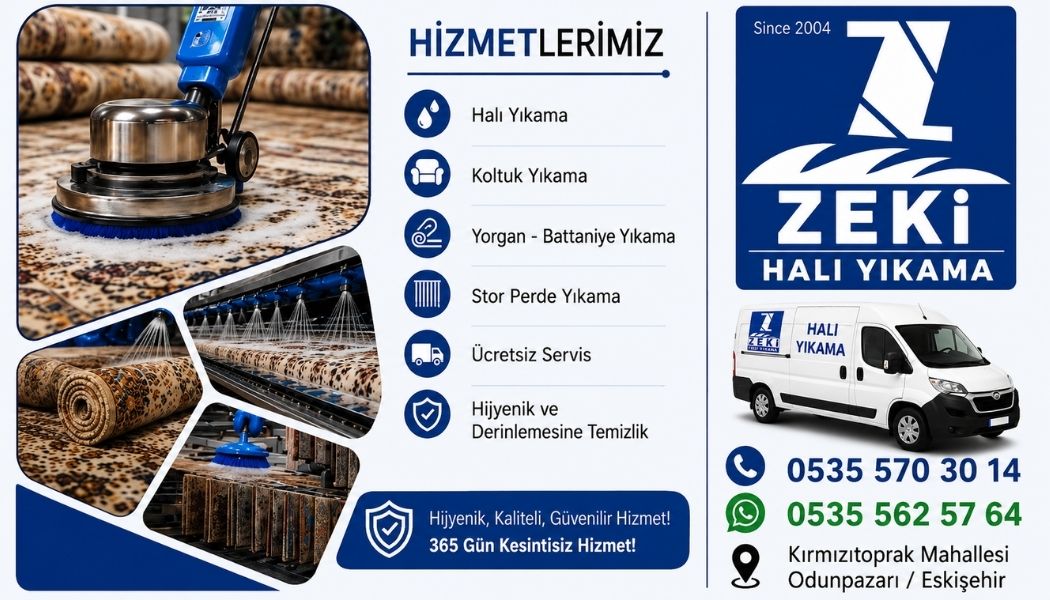 Odunpazarı Kırmızıtoprak Mahallesi halı yıkama